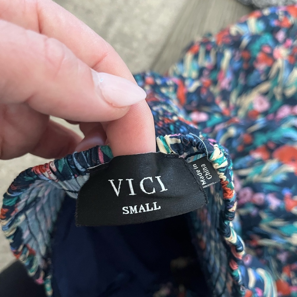 Vici Hidden Paradise Floral Maxi Dress Strapless Boho Summer Small - Picture 6 of 6